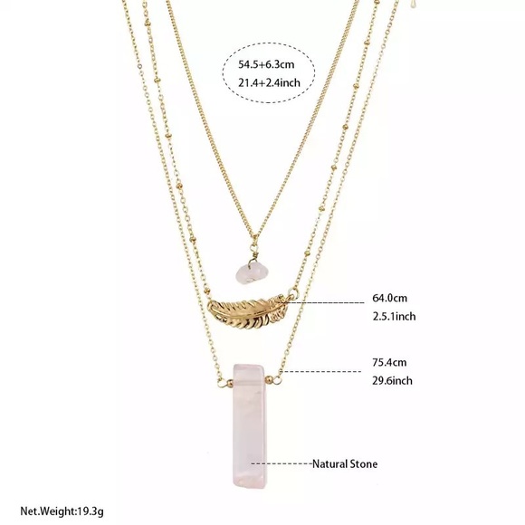 Three layers gold plated long chain - Picture 3 of 8